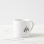 Marie Antoinette – white Royal Monogram Monogramme Espresso Kop (Voorkant rechts)