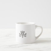 Marie Antoinette – white Royal Monogram Monogramme Espresso Kop (Rechts)