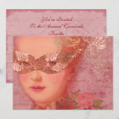 Marie Antoinette Winter Bruiloft Maskerade 5 x 7 Kaart (Voorkant / Achterkant)