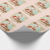 Marie Antoinette Wrapping Paper Christmas Roos Cadeaupapier (Hoek)