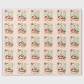 Marie Antoinette Wrapping Paper Christmas Roos Cadeaupapier (Vlak)