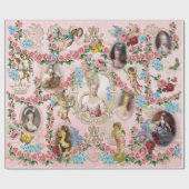 Marie Antoinette Wrapping Paper Roos van Versaille Cadeaupapier (Vlak)