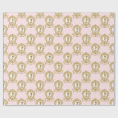 Marie Antoinette Wrapping Paper Roze Cameo Cadeaupapier (Vlak)