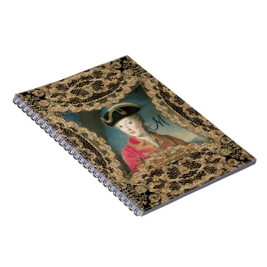 Marie Antoinette Youth Baroque Monogram Notitieboek (Rechterzijde)