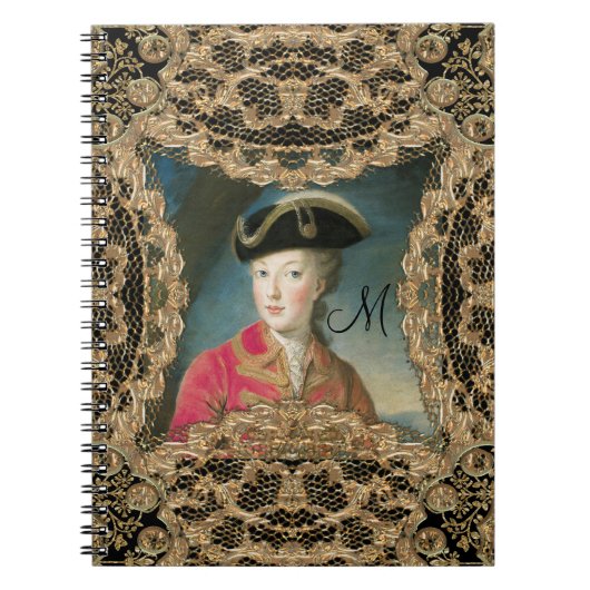 Marie Antoinette Youth Baroque Monogram Notitieboek (Voorkant)