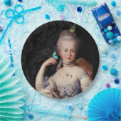 Marie Antoinette, zwart met slot en sleutel Papieren Bordje (Feest)