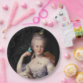 Marie Antoinette, zwart met slot en sleutel Papieren Bordje (Feest)