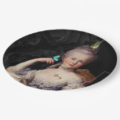 Marie Antoinette, zwart met slot en sleutel Papieren Bordje (Gekanteld)