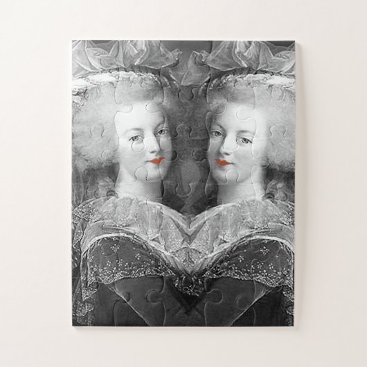 Marie Antoinette, zwart-wit, Legpuzzel (Verticaal)