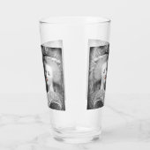Marie Antoinette zwarte en witte collage Glas (Rechts)