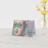 Marie AntoinetteFrench Masquerade Kaart (Gele Bloem)