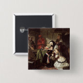 Marie-Antoinette's (1753-93) Final Adieu to the Da Vierkante Button 5,1 Cm (Voorkant /achterkant)