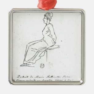 Marie-Antoinette's weg naar haar executie Metalen Ornament