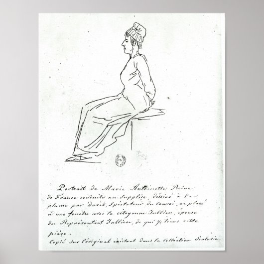 Marie-Antoinette's weg naar haar executie Poster (Voorkant)