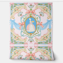 Marie Antoniette geïnspireerde sierlijke rococo pa Behang