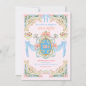 Marie Antoniette Inspired Wedding Kaart (Voorkant)