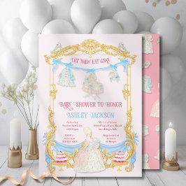 Marie Antoniette Laat ze cake eten Baby Shower Kaart