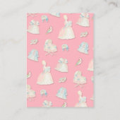 Marie Antoniette Let them eat cake Diaper Raffle Visitekaartje (Achterkant)