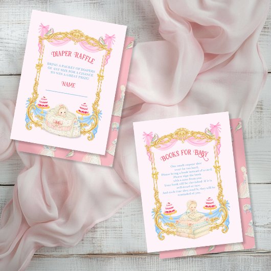 Marie Antoniette Let them eat cake Diaper Raffle Visitekaartje