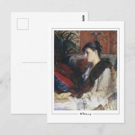 Marie Bashkirtseff #4 - Briefkaart met fijne kunst (Voorkant / Achterkant)