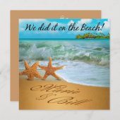 Marie & Bill Starfish Couple Beach Reception Kaart (Voorkant / Achterkant)