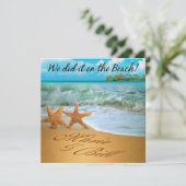 Marie & Bill Starfish Couple Beach Reception Kaart (Staand voorkant)