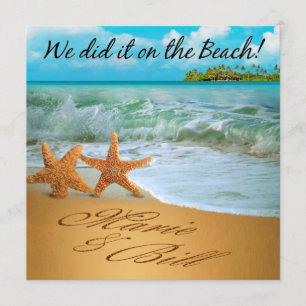 Marie & Bill Starfish Couple Beach Reception Kaart