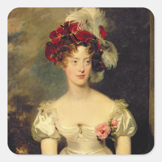 Marie-Caroline de Bourbon Duchesse de Berry Vierkante Sticker (Voorkant)