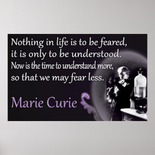 Marie Curie   Begrepen, geen geoorloofd Poster