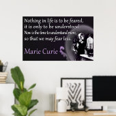 Marie Curie | Begrepen, geen geoorloofd Poster (Thuiskantoor)