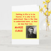Marie Curie-citaat Kaart (Gele Bloem)