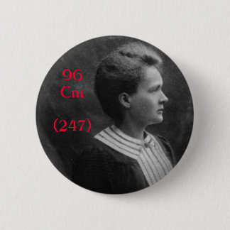 Marie Curie Curium Ronde Button 5,7 Cm