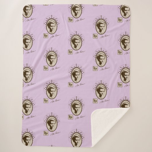 Marie Curie - Lavender Sherpa Deken (Voorkant)