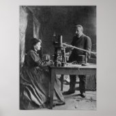 Marie Curie met man Poster (Voorkant)