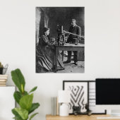 Marie Curie met man Poster (Thuiskantoor)