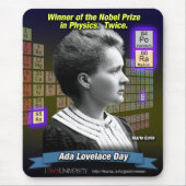 Marie Curie Mousepad Muismat (Voorkant)