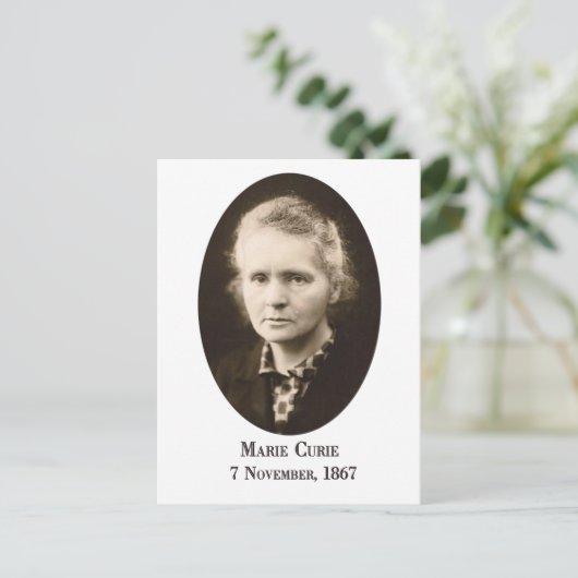 Marie-Curie Postcard Briefkaart (Staand voorkant)