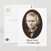 Marie-Curie Postcard Briefkaart (Voorkant / Achterkant)