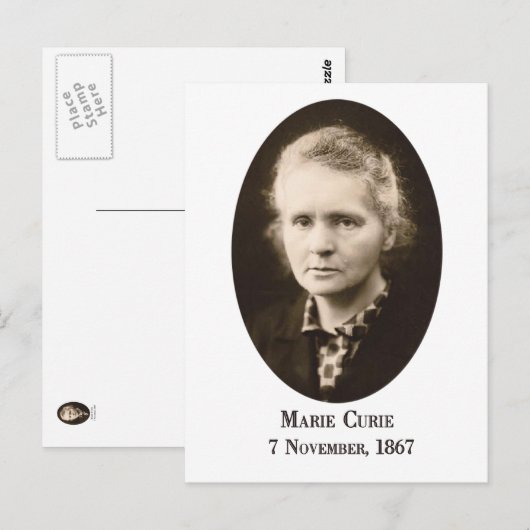 Marie-Curie Postcard Briefkaart (Voorkant / Achterkant)