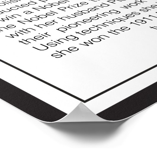 Marie Curie Poster (Hoek)