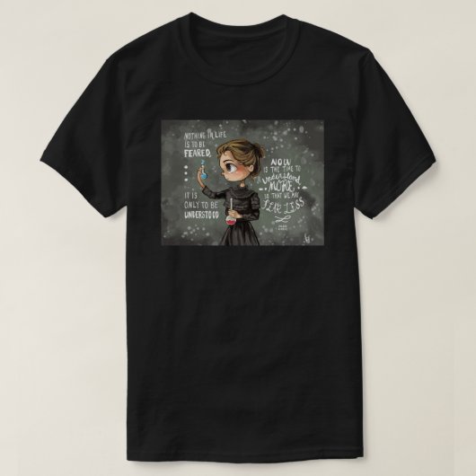 Marie Curie Poster T-shirt (Design voorkant)