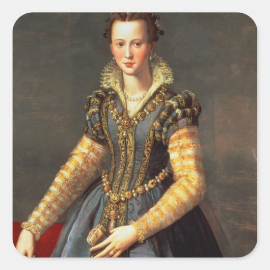 Marie de Medici , echtgenote van Henri IV van Fran Vierkante Sticker (Voorkant)