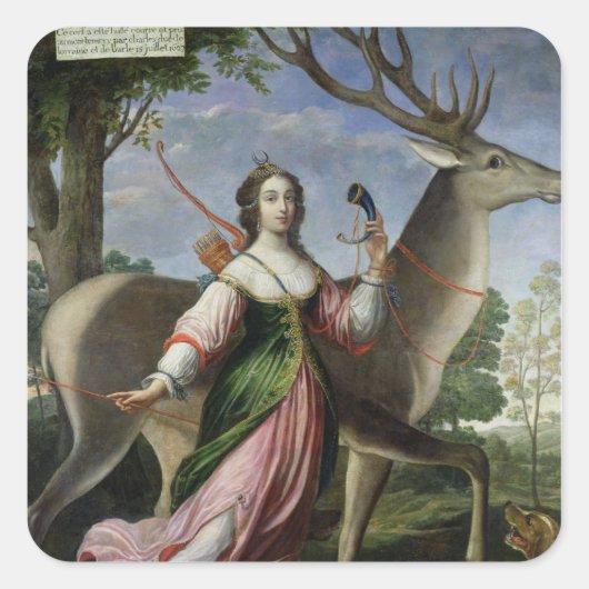 Marie de Rohan-Montbazon Duchess van Chevreuse Vierkante Sticker (Voorkant)