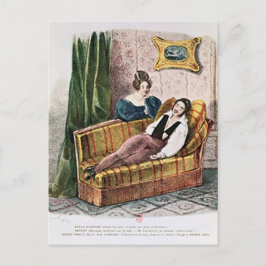 Marie Dorval in de rol van Adele d'Hervey Briefkaart (Voorkant)