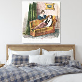 Marie Dorval in de rol van Adele d'Hervey Canvas Afdruk (Insitu (Slaapkamer))