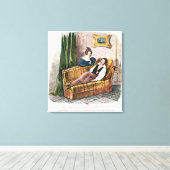 Marie Dorval in de rol van Adele d'Hervey Canvas Afdruk (Insitu (Houten vloer))