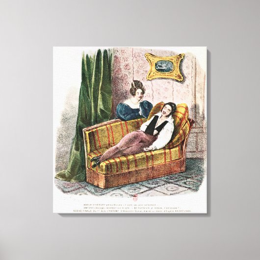 Marie Dorval in de rol van Adele d'Hervey Canvas Afdruk (Voorkant)