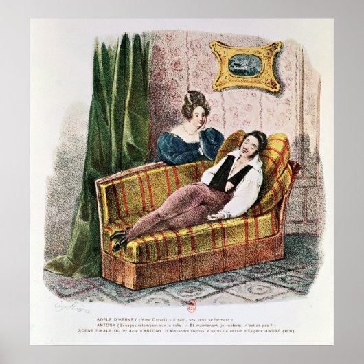 Marie Dorval in de rol van Adele d'Hervey Poster (Voorkant)