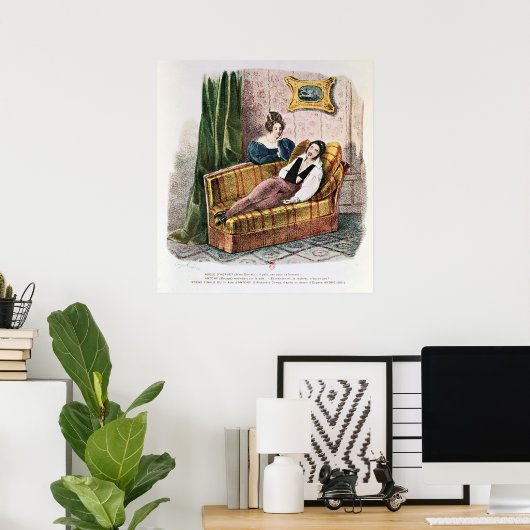 Marie Dorval in de rol van Adele d'Hervey Poster (Thuiskantoor)