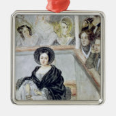 Marie Duplessis in het theater Metalen Ornament (Voorkant)